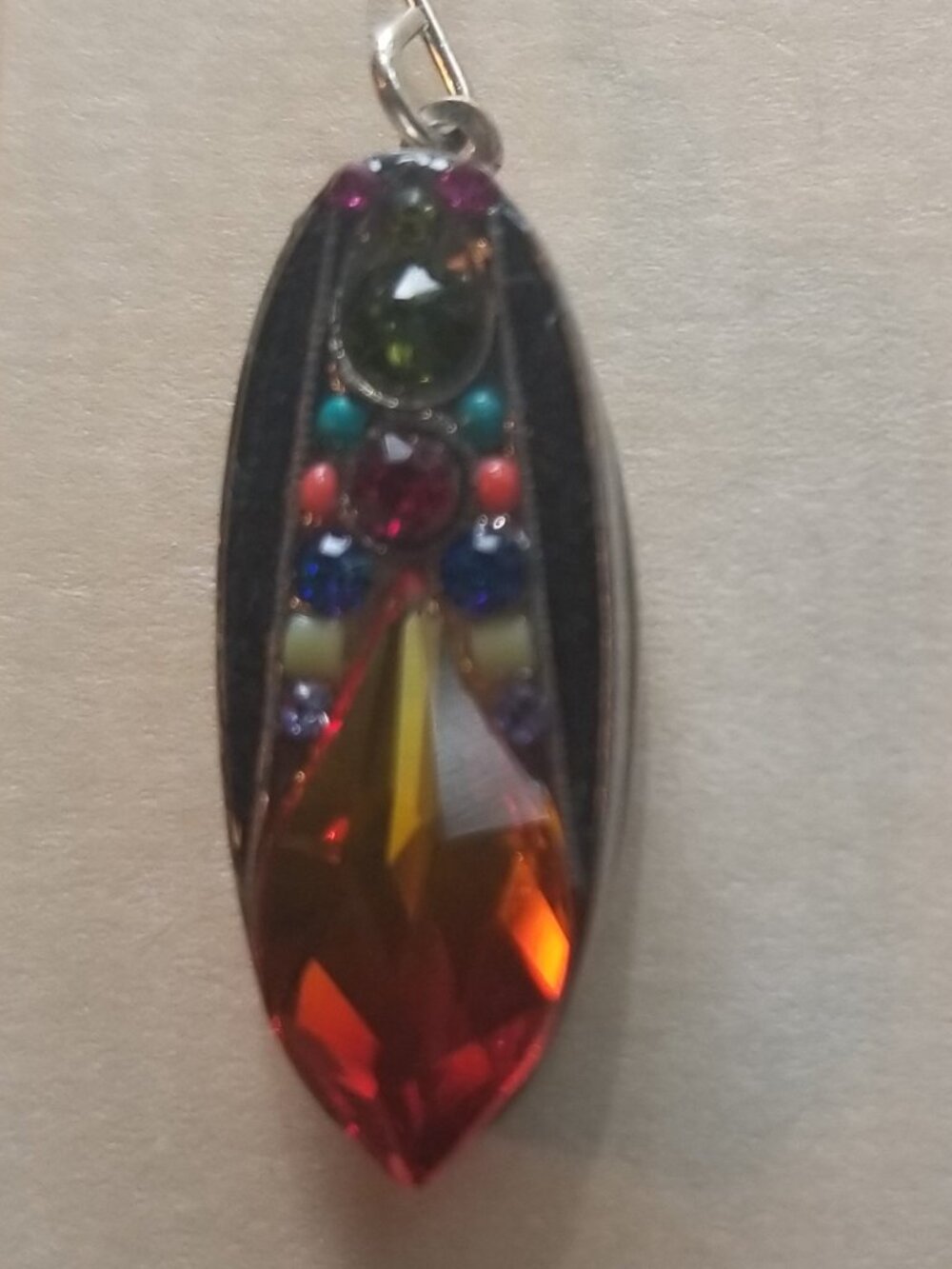 FIREFLY EARRINGS mosiac crystals and beaded - Picture 4 of 5